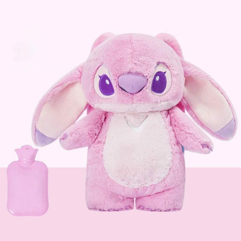 Peluche lapin rose chauffant