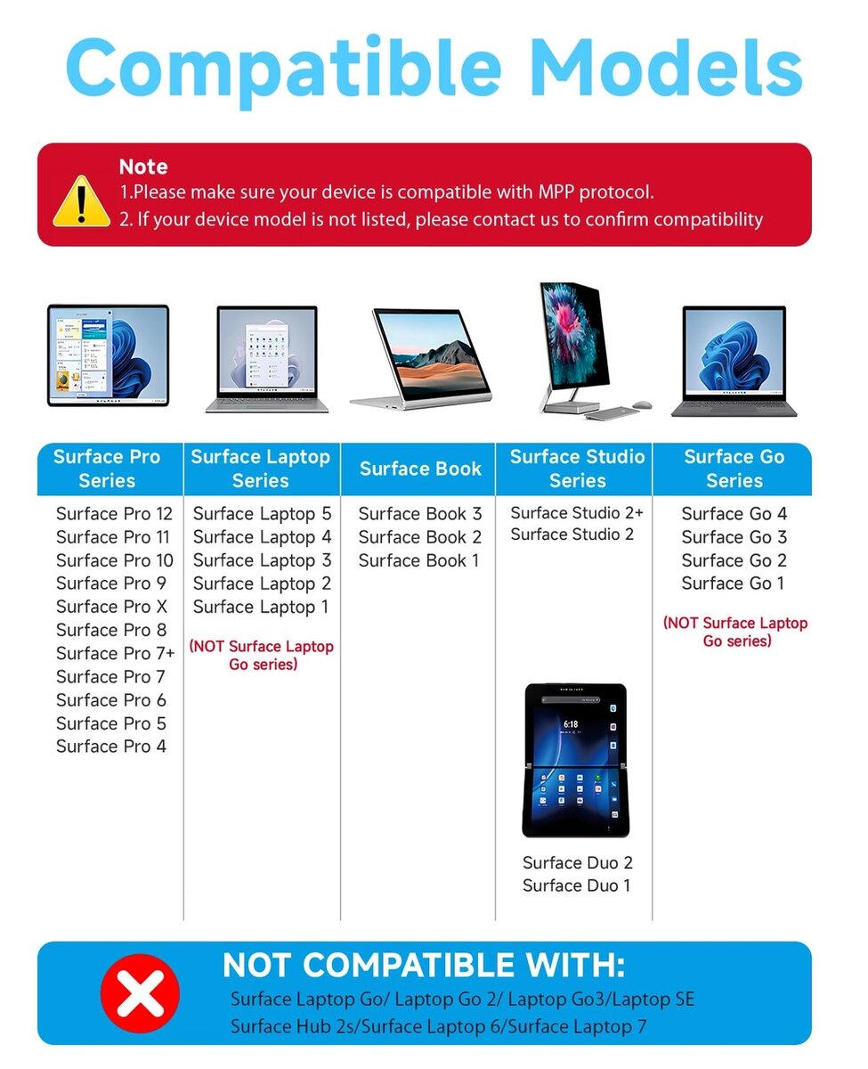 Stylet Rechargeable Type-C pour Surface