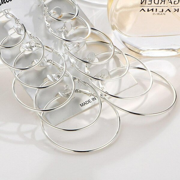 Silver hoops