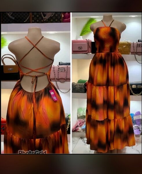 Robe longue dos nu bohème