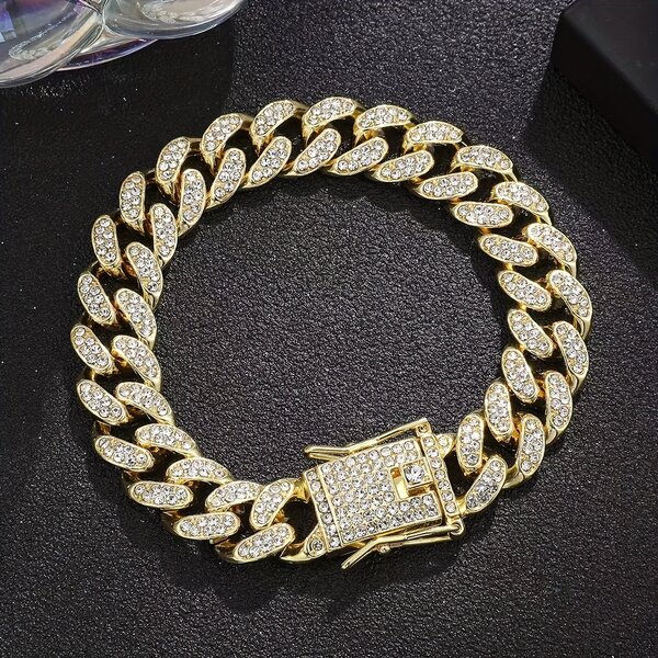Golden Cuban Men Braclet