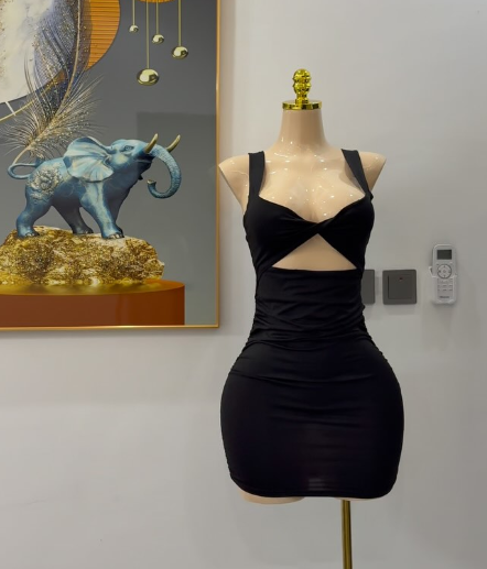 Bodycon mini dress black