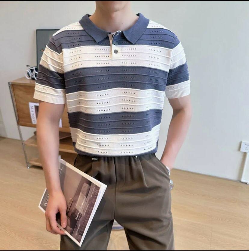 Polo en tricot pour hommes