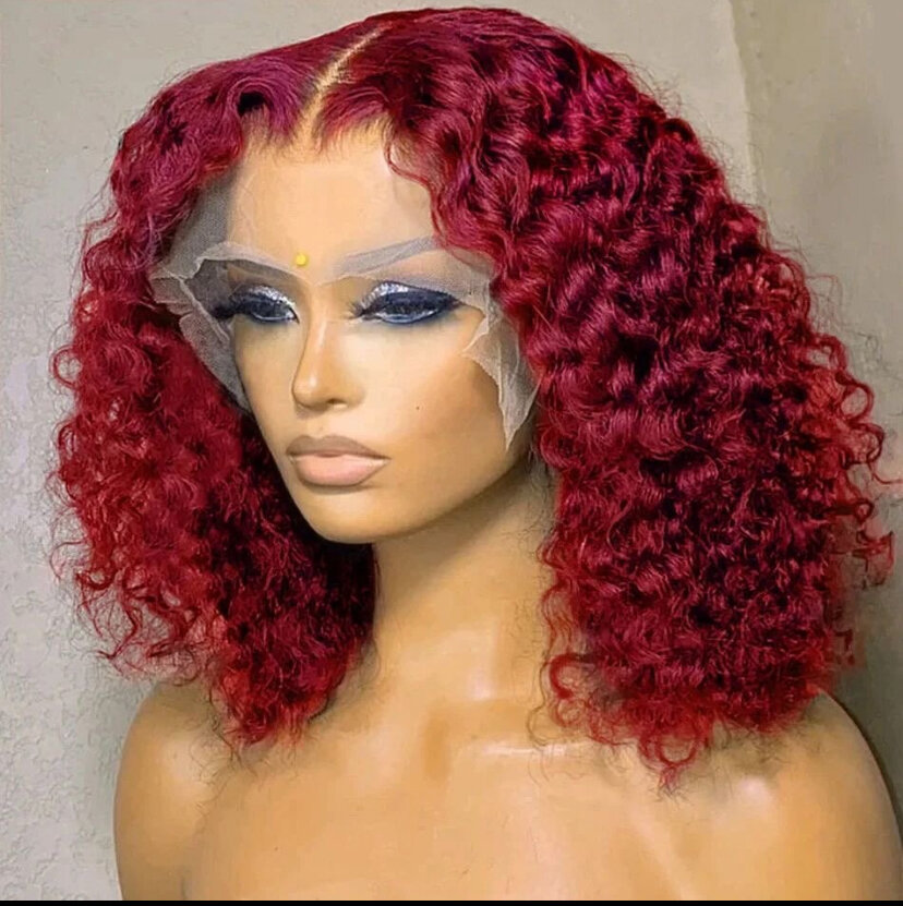 Perruque bouclée rouge