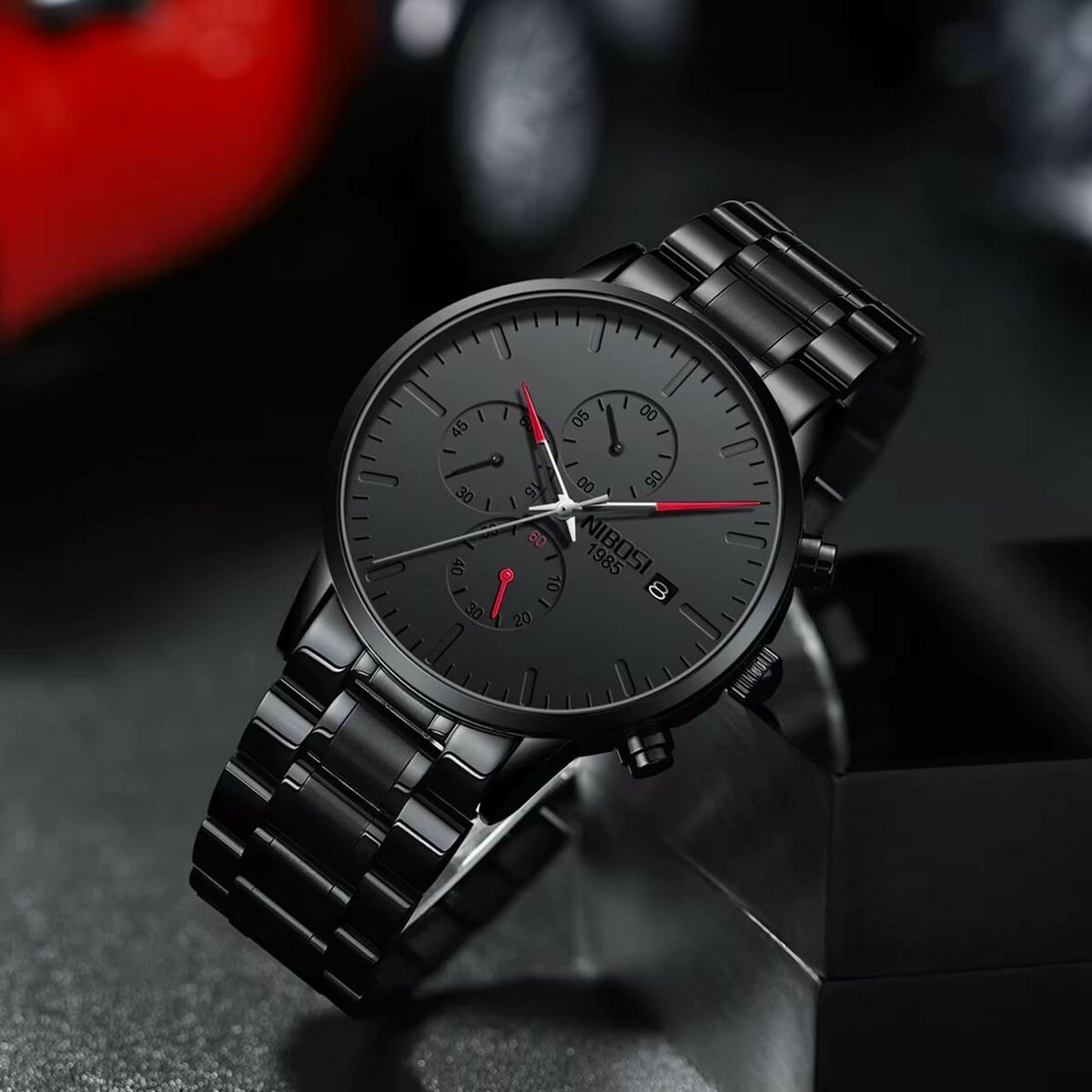 Montre Homme NIBOSI Noir Élégante