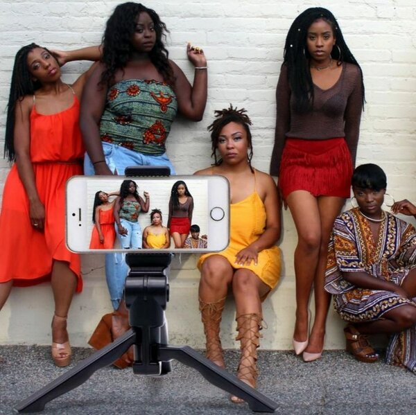 Support de trépied téléphone selfie pour anneau lumineux-noi