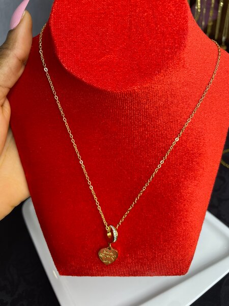 Collier pendentif cœur doré