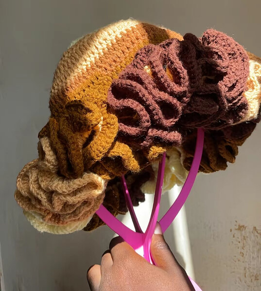 Handmade Crochet Ruffle Hat