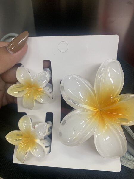 Pinces à cheveux fleur style tropical