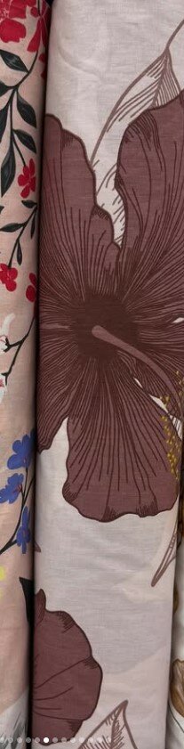 Рулон красивой узорчатой ткани Ранфорс