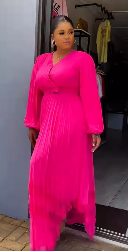 Women's Long Pink Dress