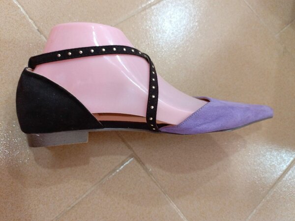 Ballerines violettes à strass