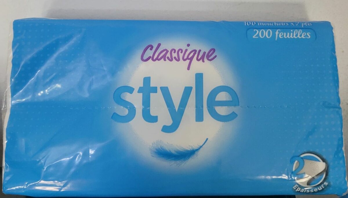 Mouchoirs classique épais 200 feuilles