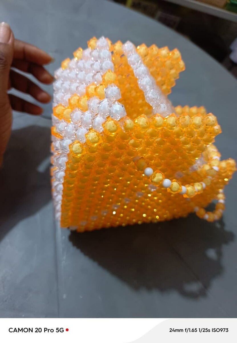 Beaded side bag