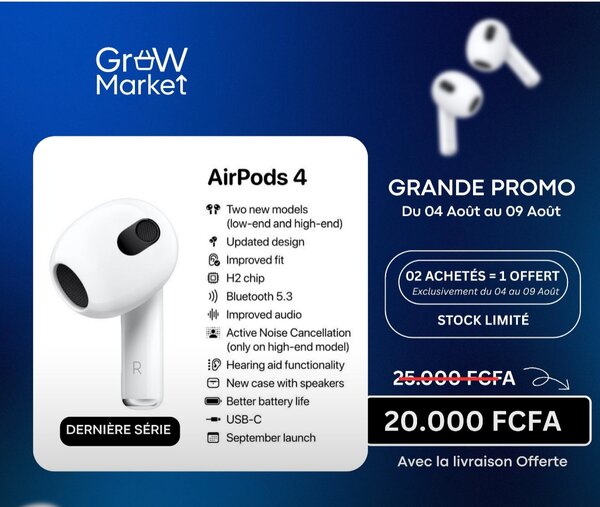 Apple AirPods 4 Wireless Earbuds