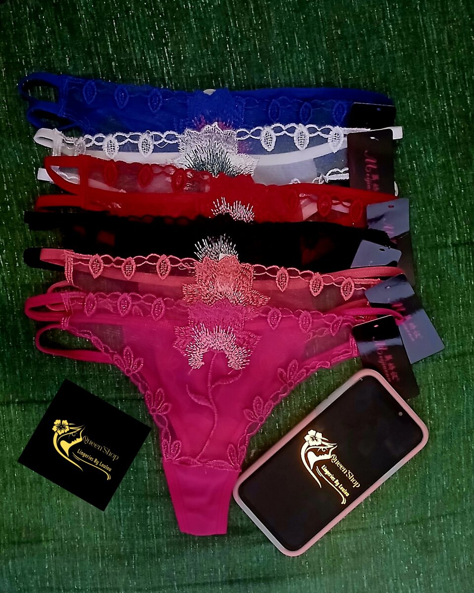 6 Culottes en dentelle florale