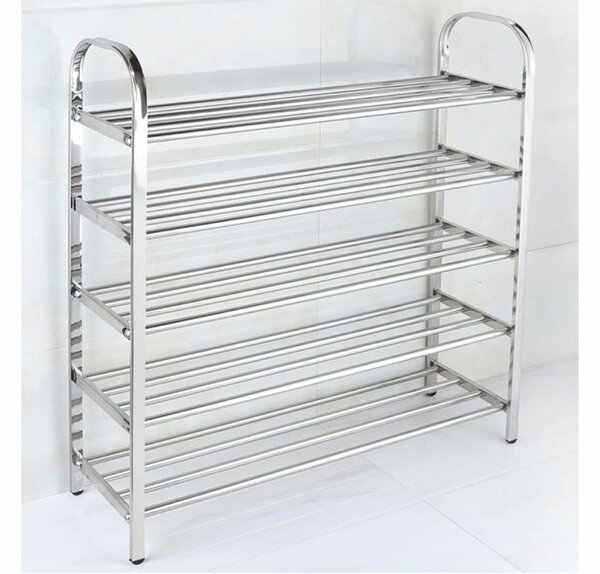 5- LAYERS SPACE SAVING STAINLESS STEEL SHOE RACK