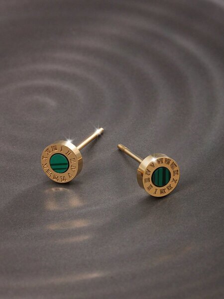 Boucles d'oreilles en or vert