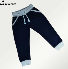 Wears Clothing French Terry Trousers For Kids - Black Color