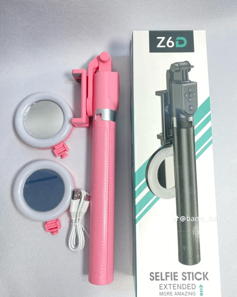 Trépied Selfie Stick avec Anneaux LED