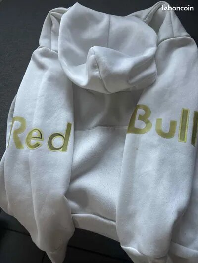 Sweat à capuche Red Bull blanc