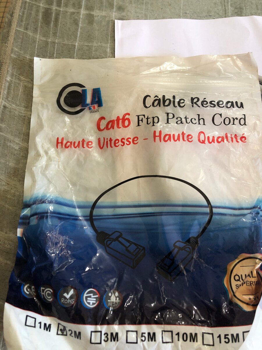 Câble réseau Cat6 FTP 3m