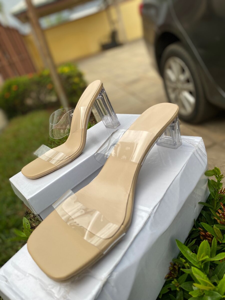 Sleek easy wear  transparent sandals