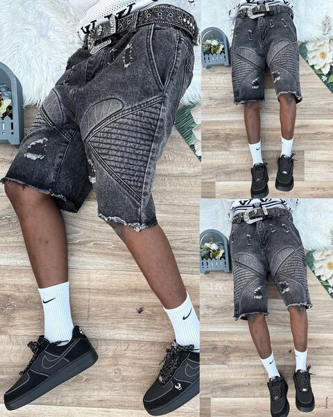 Short en jean déchiré pour homme