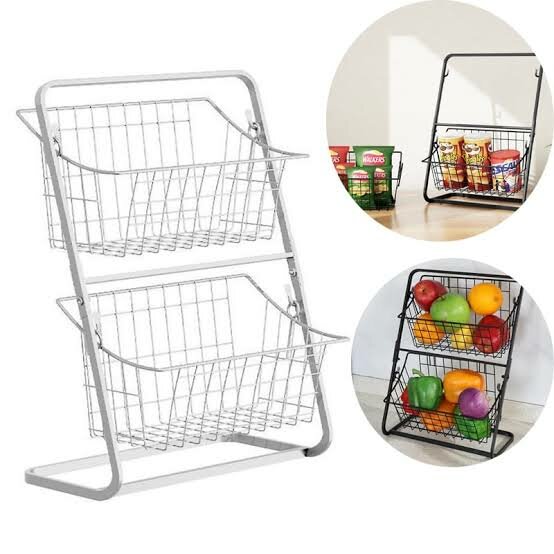 Étagère de rangement à 2 niveaux