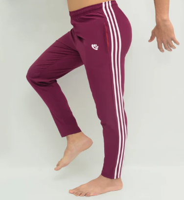 burgundy 3-stripe Multipurpose trousers