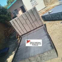 custom made bed with a high base