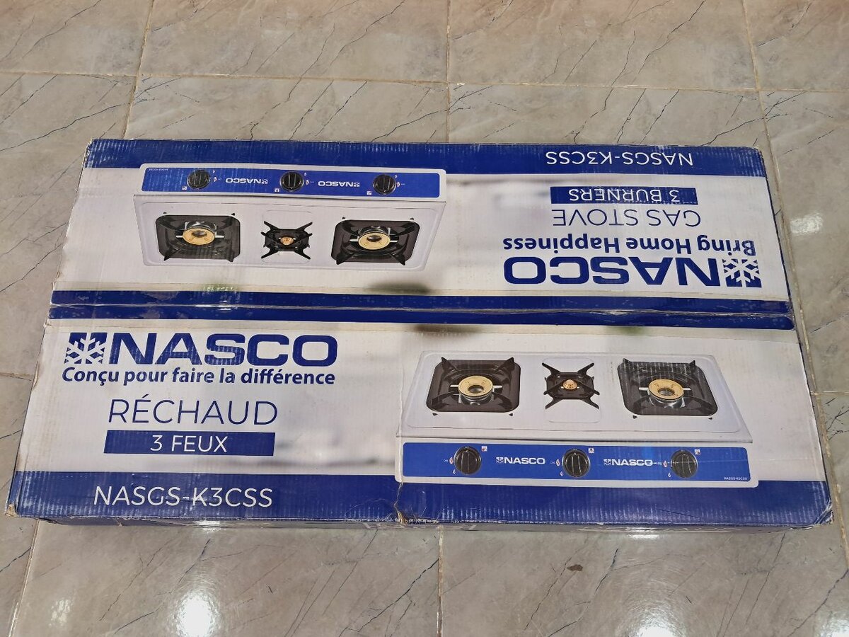 Portable Nasco 3 burner Auto Ignition gas stove