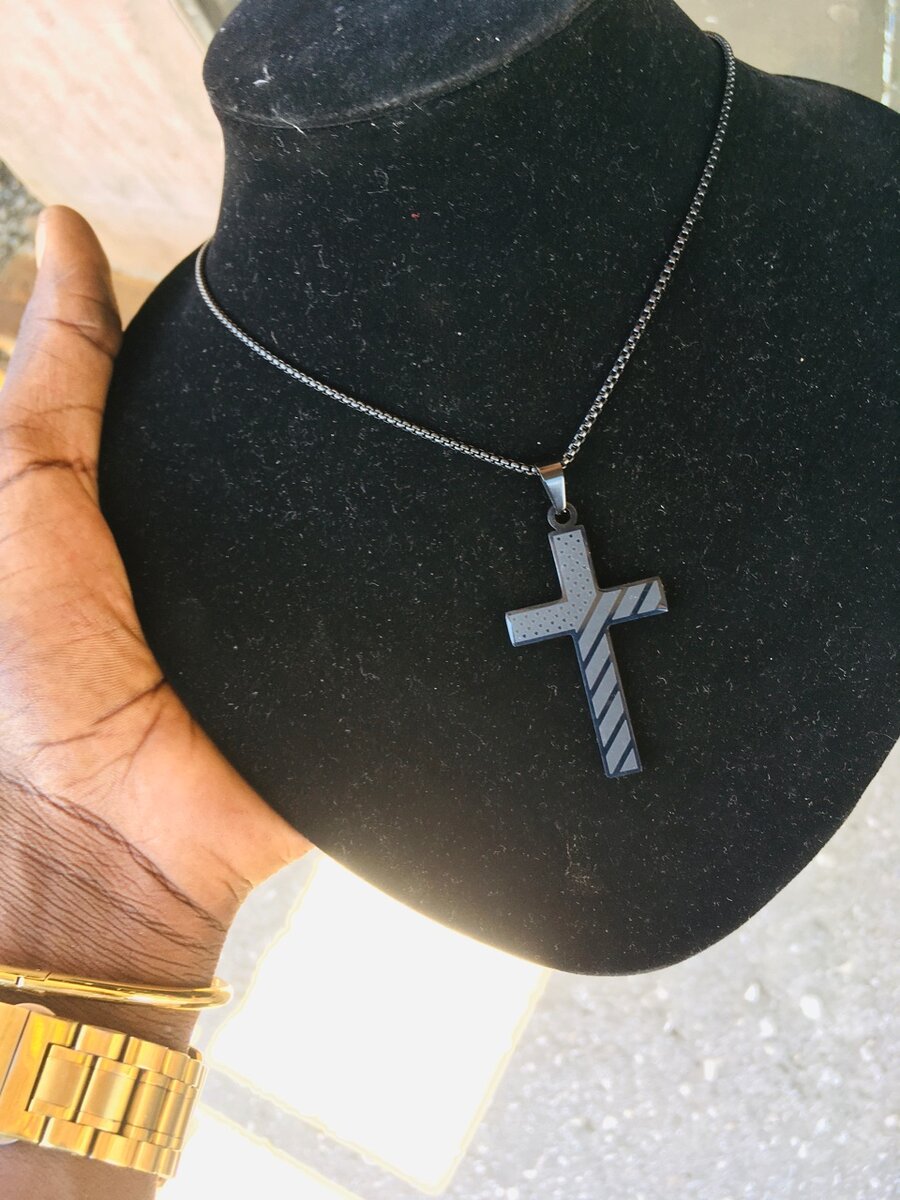 Black Cross Necklace