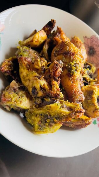 Poulet braisé alloco