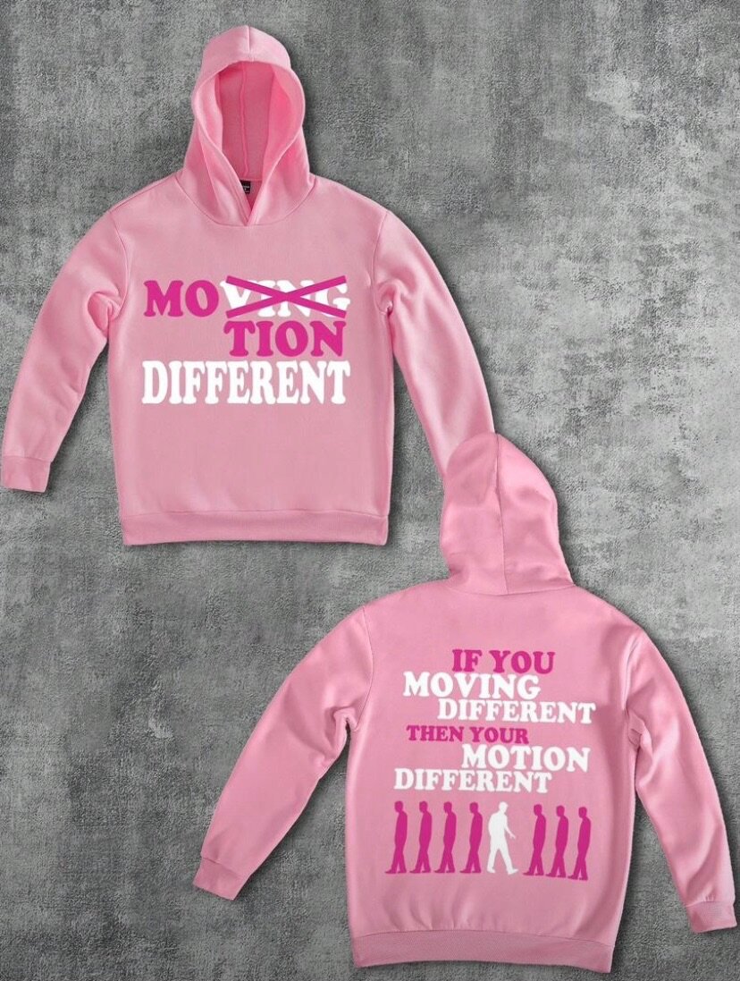 Sweat à capuche rose imprimé