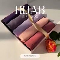 Bundle of 5 Chiffon Georgette Hijabs Scarves, Stoles In Vibrant Colours