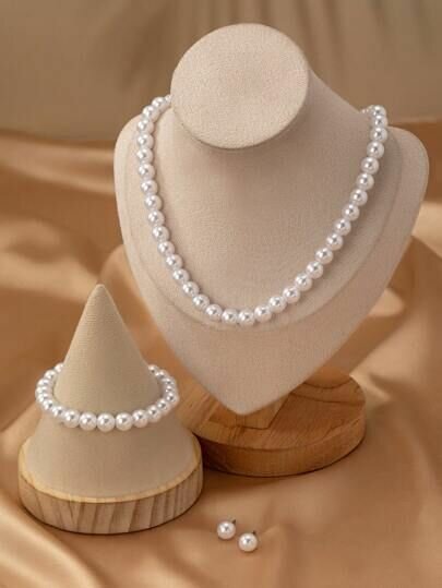 Collier et Bracelet de Perles Élégant