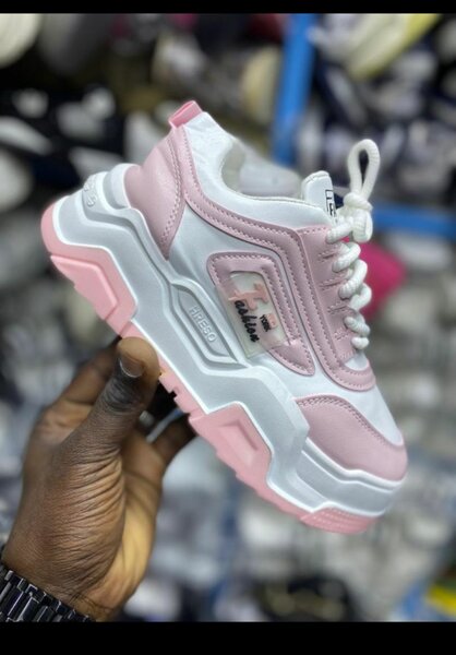 Baskets Chunky Rose et Blanc