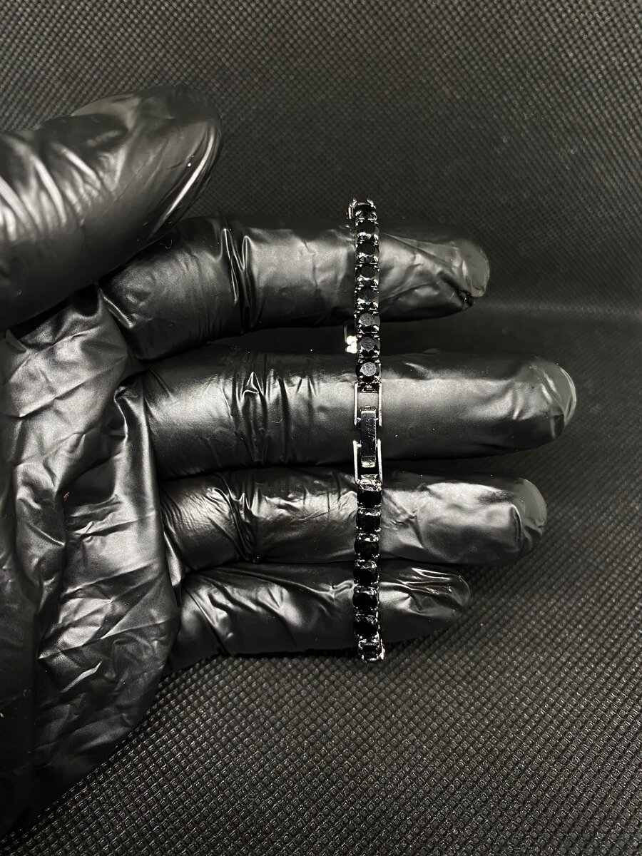 Bracelets tennis diamants noir