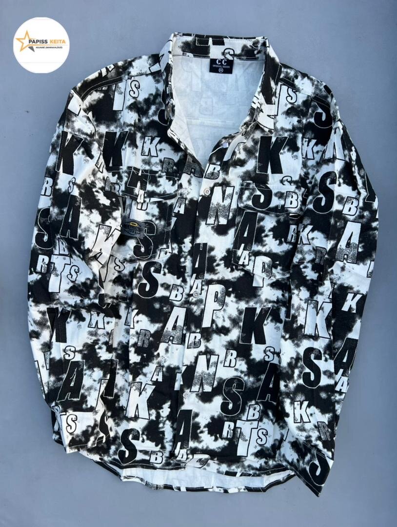 Chemise à motifs modernes homme