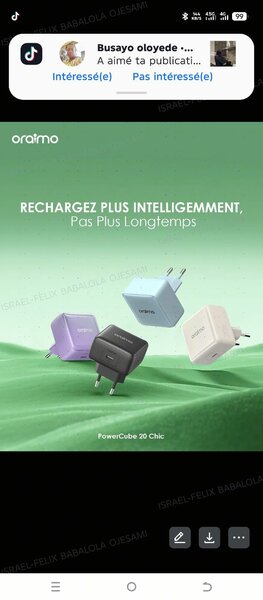 Oraimo Chargeur 20W GaN