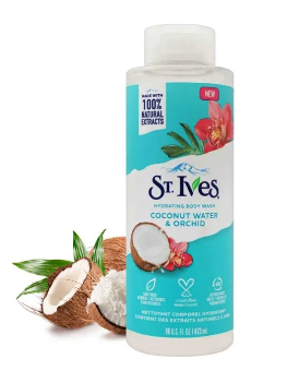 St. Ives Hydrating Body Wash| Shower gel for women with Moisturizing extracts of Coconut Water & Orchid|100% Natural Extracts | Cruelty Free | Paraben Free 473 ml