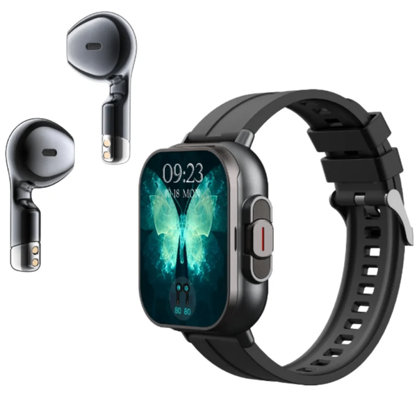 Montre Intelligente Bluetooth avec Écouteurs Intégrés