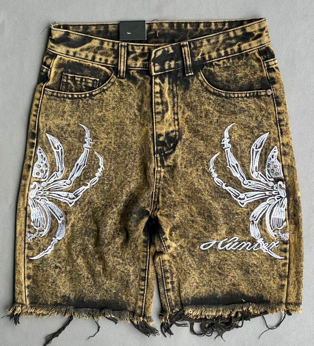 Shorts en jean délavé