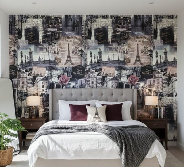Papier peint mural parisien