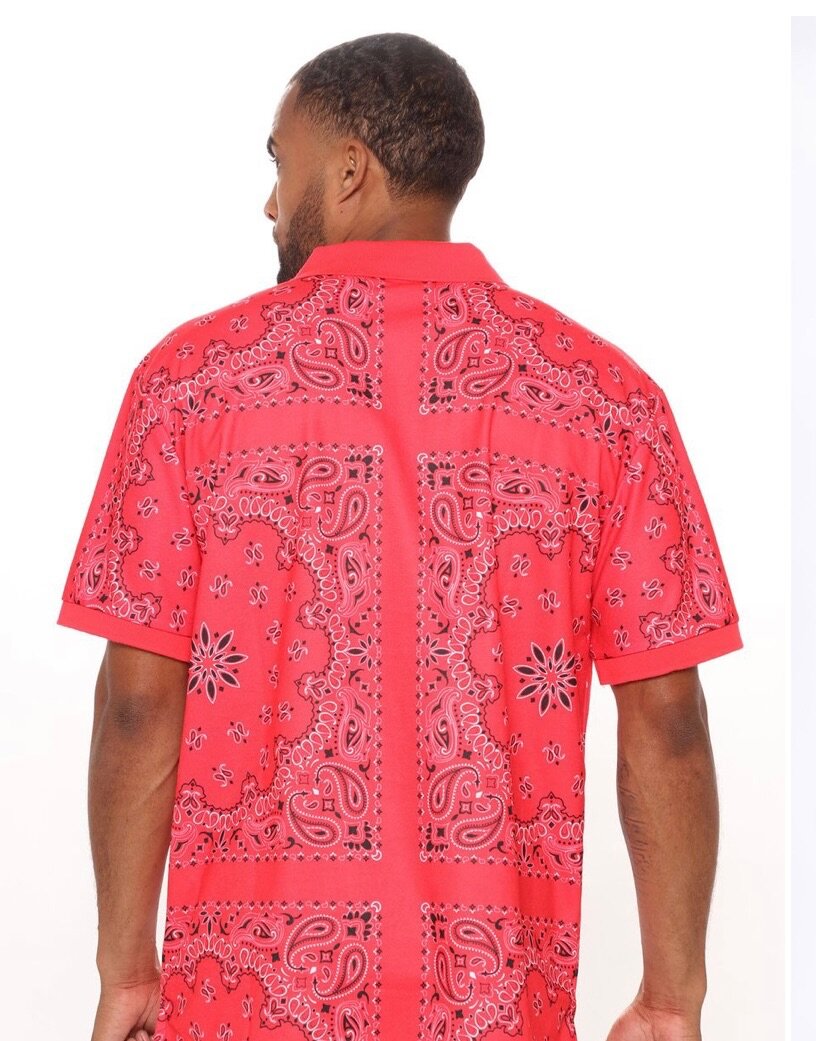 Fashionnova Men Bandana Polo