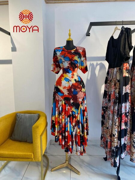 Robe Longue Imprimée Colorée