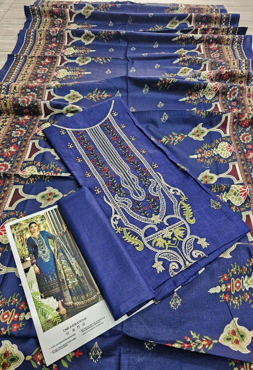 Printed lawn suit