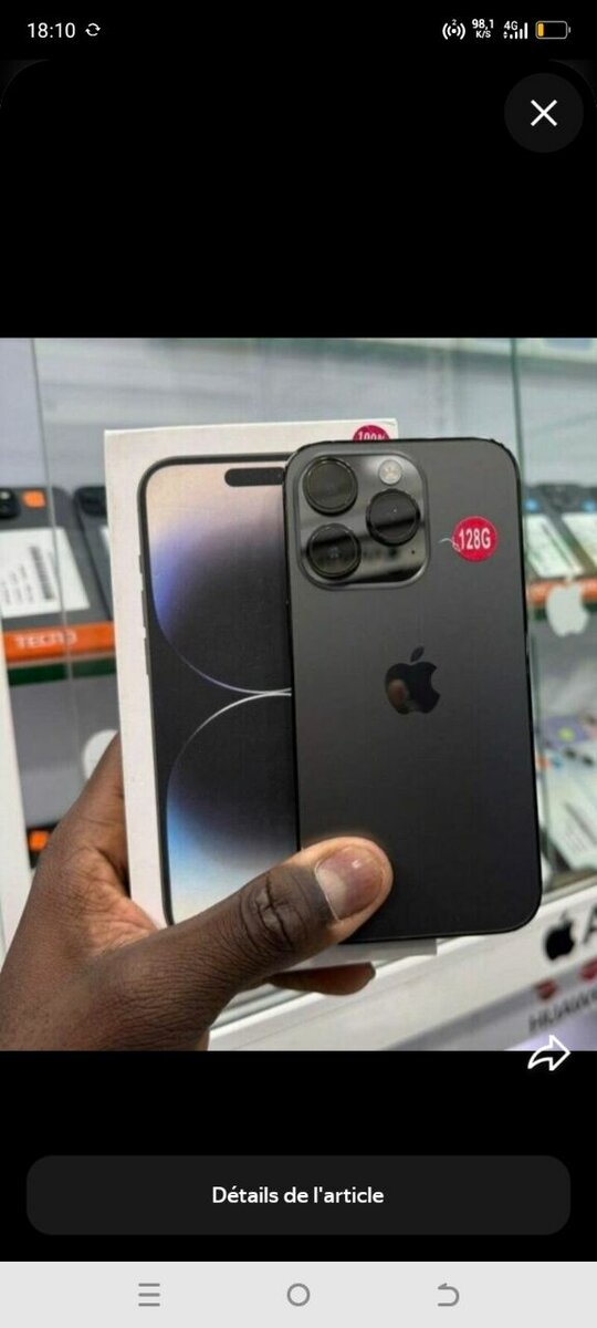 iPhone 13 Pro 128 Go Noir