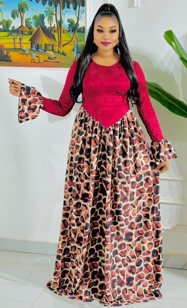 Robe longue élégante imprimée